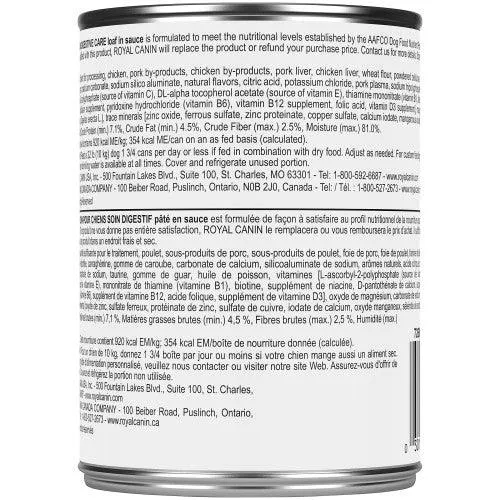 Royal Canin Canned Dog Food Digestive Care Loaf In Sauce