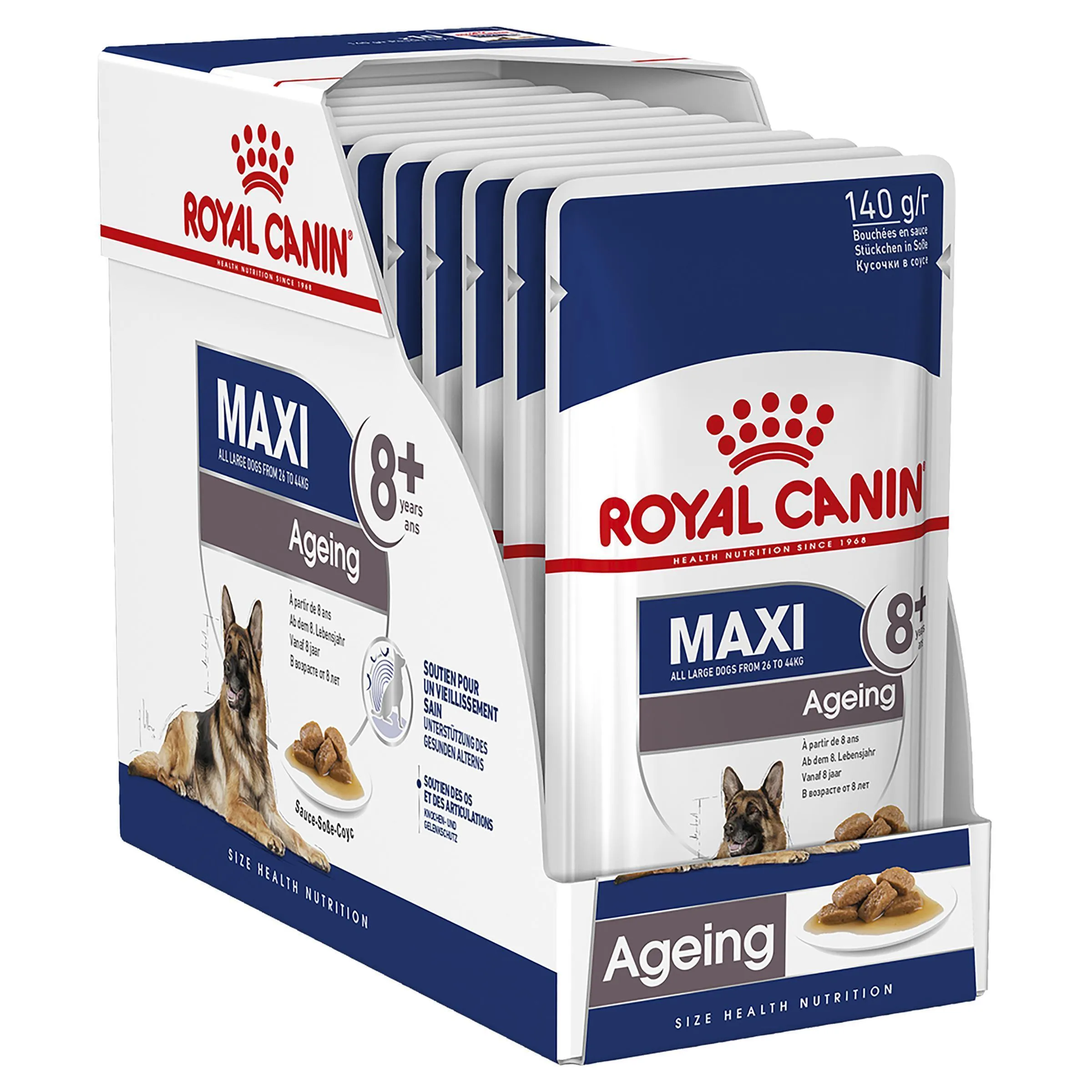Royal Canin Dog Maxi Ageing 8  Wet Food Pouches 140g x 10^^^
