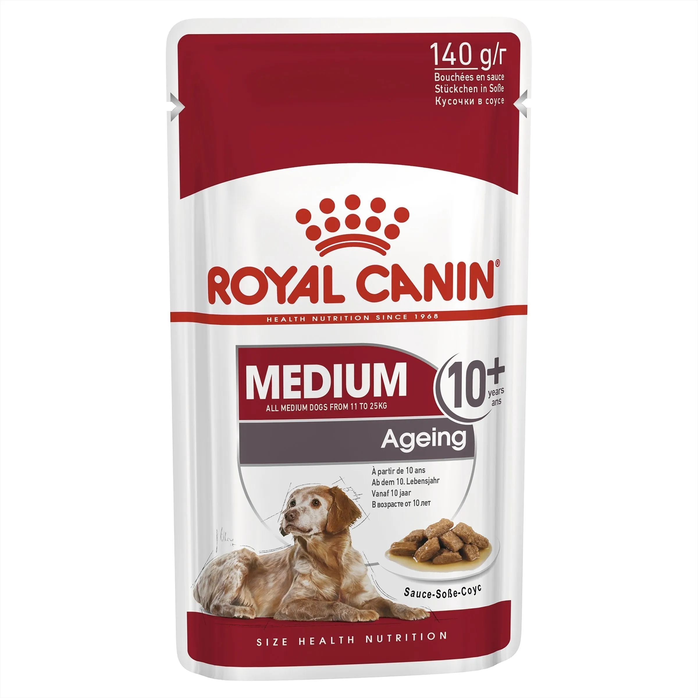 Royal Canin Dog Medium Ageing 10  Wet Food Pouch 140g