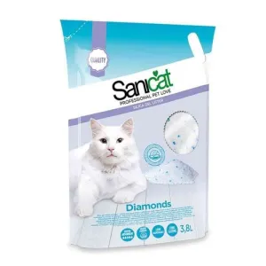 Sanicat Diamonds Silica Non Clumping Cat Litter 3.8 Litre