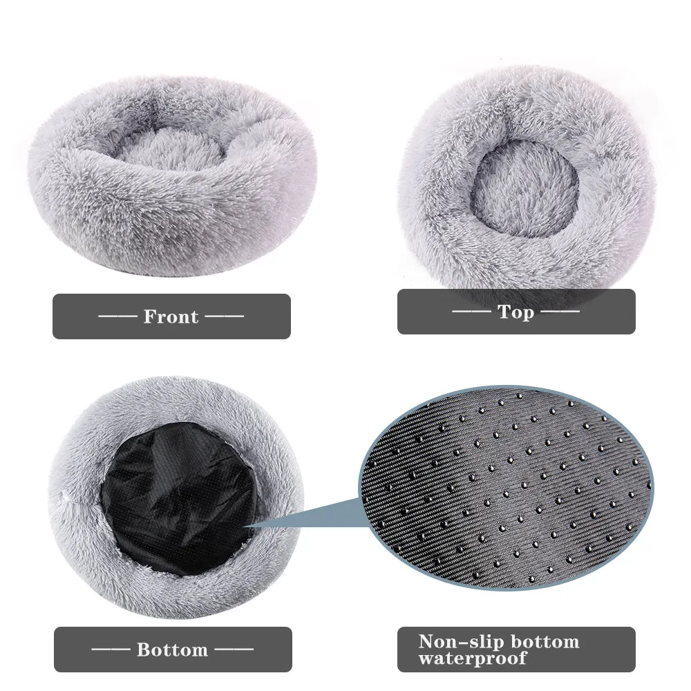 Soft Calming Donut Bed - Premium Quality For Dogs & Cats