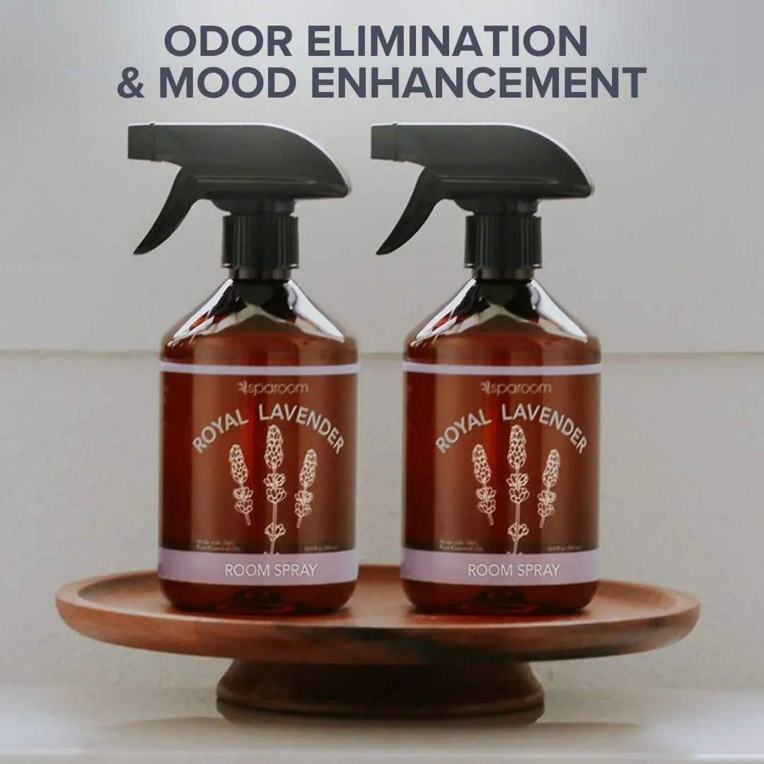 SpaRoom Aromatherapy Non-Aerosol Therapy Essential Oil Room Spray Air Freshener, Royal Lavender for Relaxation, 16.9 fl oz