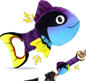 Squeaky Dog Toys for Aggressive Chewers -Suitable for Large Breeds-Chew Toys for Puppy Teething-Dog Toys to Keep Them Busy -Crinkle&Tug of War Play Indoor
