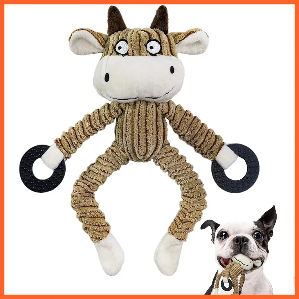 Squeaky Puppy Toys Plush Puppy Chew Toys For Teething Training Dog Toys For Small Dogs Toys For Cute Monkey Interactive Dog Toys