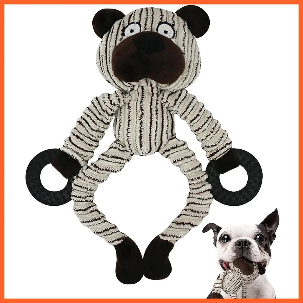 Squeaky Puppy Toys Plush Puppy Chew Toys For Teething Training Dog Toys For Small Dogs Toys For Cute Monkey Interactive Dog Toys