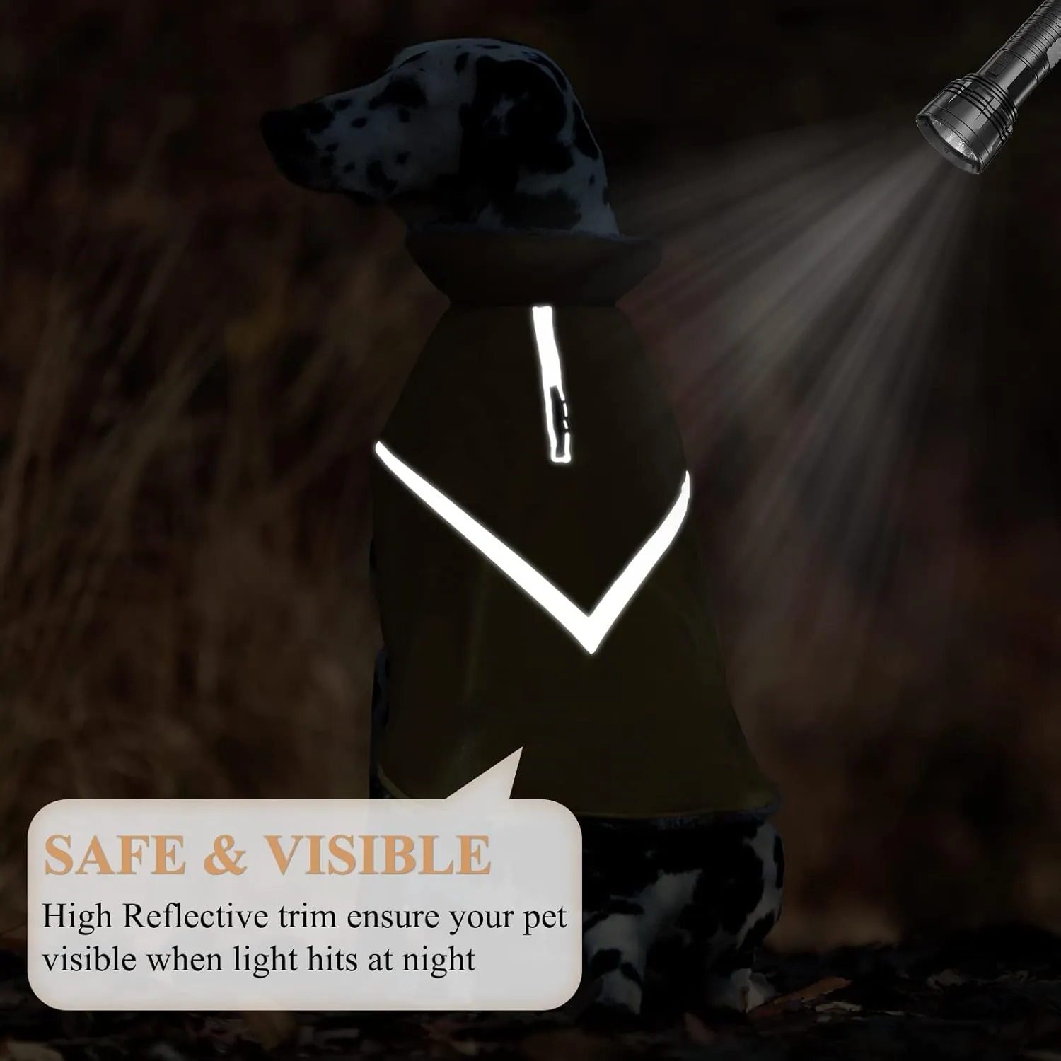 VIVAGLORY Warm Dog Fleece Vest Jacket with Two-Way Zipper Opening, Pet Jacket with Fleece Lining for Small Pets, Khaki XXS