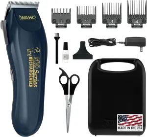 Wahl USA Deluxe Pro Series Cordless Lithium Ion Clipper Kit for Dog Grooming at Home with Heavy Duty Motor, Self-Sharpening Blades, and 2 Hour Run Time  Model 9591-2100