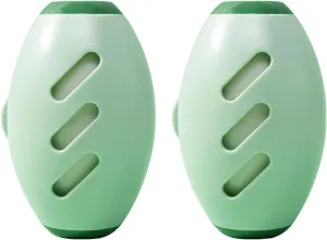 Washable Reusable Gel Lint Roller Ball 2 Pack, on The Go Lint Roller Ball, Portable Travel Lint Roller Mini, Dog Pet Cat Hair Removal Tool for Clothes Rug Furniture Couch Car, Green