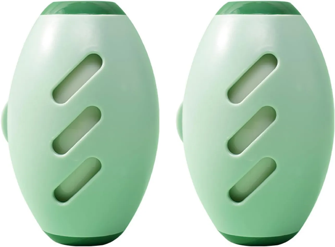 Washable Reusable Gel Lint Roller Ball 2 Pack, on The Go Lint Roller Ball, Portable Travel Lint Roller Mini, Dog Pet Cat Hair Removal Tool for Clothes Rug Furniture Couch Car, Green