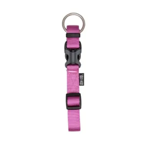 Zeus Adjustable Nylon Dog Collar - Fuchsia - Medium - 1.5 cm x 28 cm-40 cm (1-2in x 11in-16in)