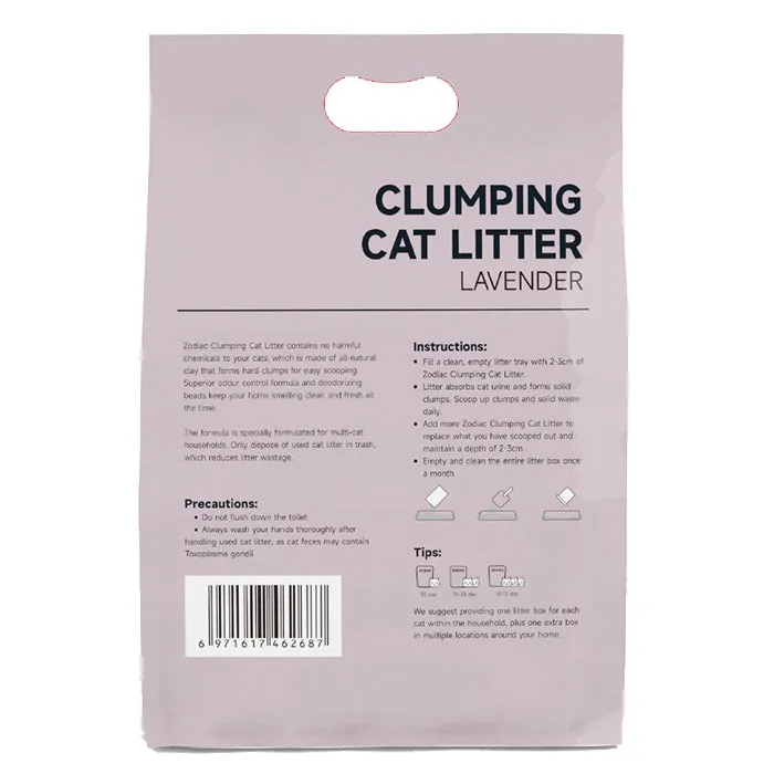 ZODIAC Clumping Cat Litter Lavender 6kg