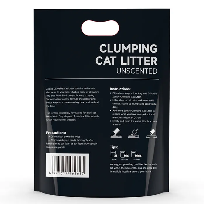 ZODIAC Clumping Cat Litter Unscented 6kg